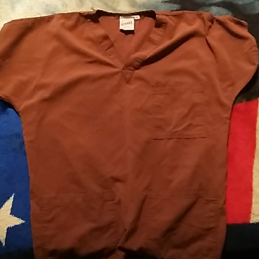 Brown medium scrub top